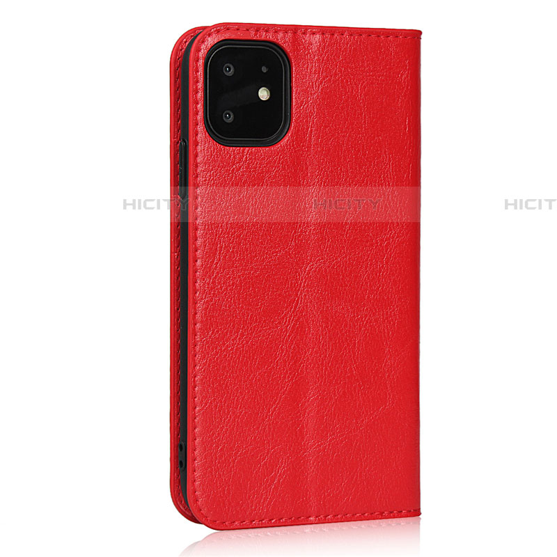 Custodia Portafoglio In Pelle Cover con Supporto T10 per Apple iPhone 11 Rosso