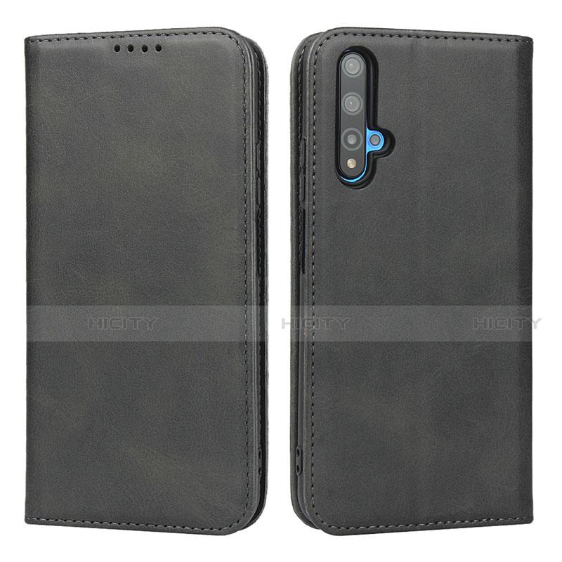 Custodia Portafoglio In Pelle Cover con Supporto T10 per Huawei Honor 20S Nero