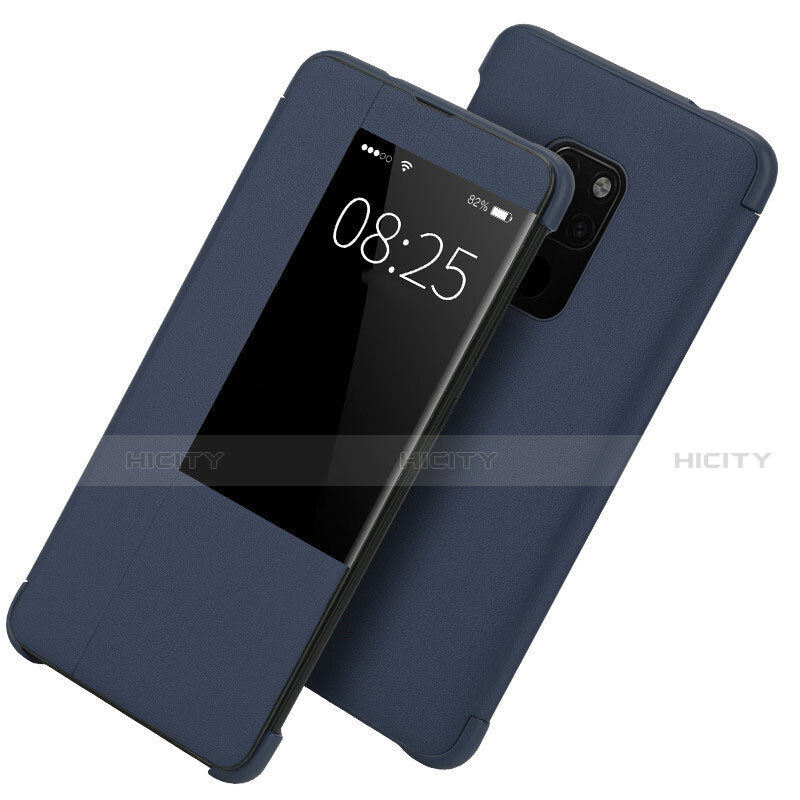 Custodia Portafoglio In Pelle Cover con Supporto T10 per Huawei Mate 20 X 5G Blu