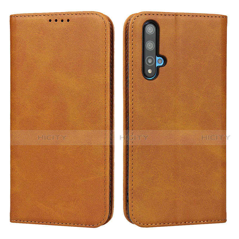 Custodia Portafoglio In Pelle Cover con Supporto T10 per Huawei Nova 5T Arancione