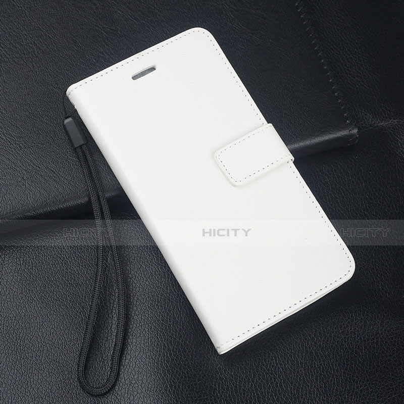 Custodia Portafoglio In Pelle Cover con Supporto T10 per Huawei P20 Bianco