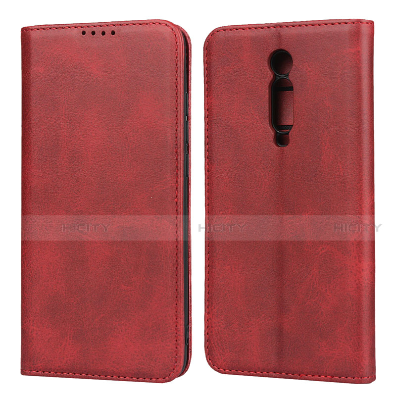 Custodia Portafoglio In Pelle Cover con Supporto T10 per Xiaomi Mi 9T Rosso