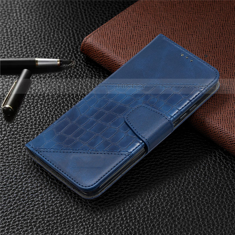 Custodia Portafoglio In Pelle Cover con Supporto T10 per Xiaomi Redmi 9AT Blu