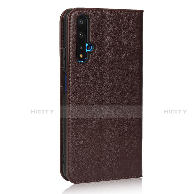 Custodia Portafoglio In Pelle Cover con Supporto T11 per Huawei Honor 20 Marrone