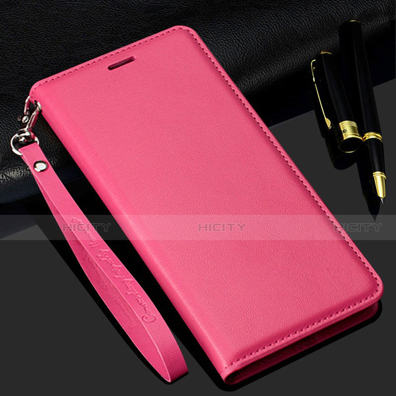 Custodia Portafoglio In Pelle Cover con Supporto T11 per Samsung Galaxy Note 20 5G Rosa Caldo