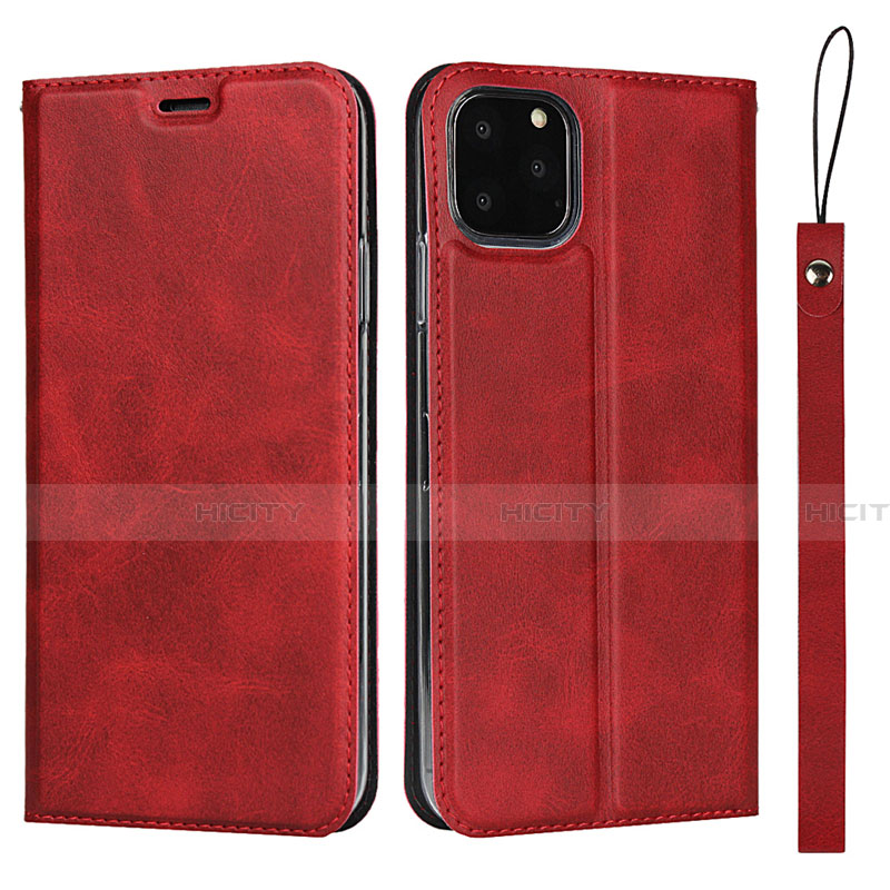 Custodia Portafoglio In Pelle Cover con Supporto T12 per Apple iPhone 11 Pro Rosso