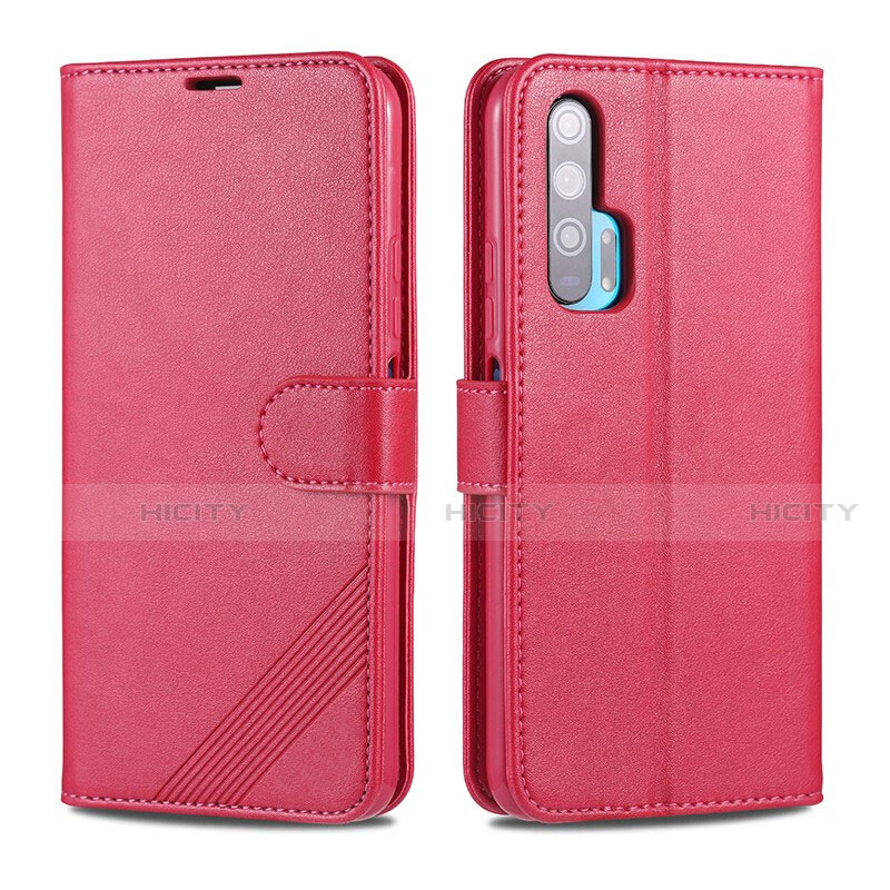 Custodia Portafoglio In Pelle Cover con Supporto T12 per Huawei Honor 20 Pro Rosso