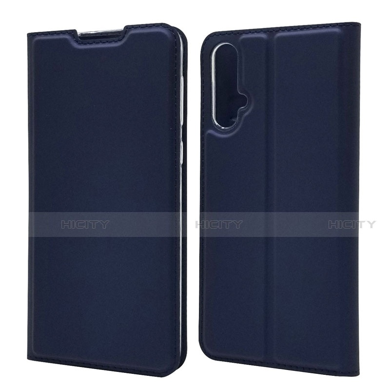 Custodia Portafoglio In Pelle Cover con Supporto T12 per Huawei Nova 5 Blu