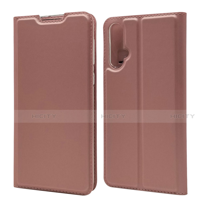 Custodia Portafoglio In Pelle Cover con Supporto T12 per Huawei Nova 5 Pro Oro Rosa