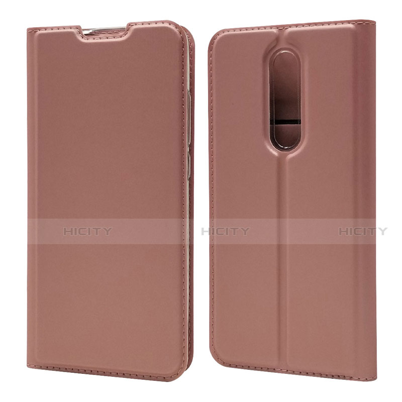 Custodia Portafoglio In Pelle Cover con Supporto T12 per Xiaomi Mi 9T Pro Oro Rosa