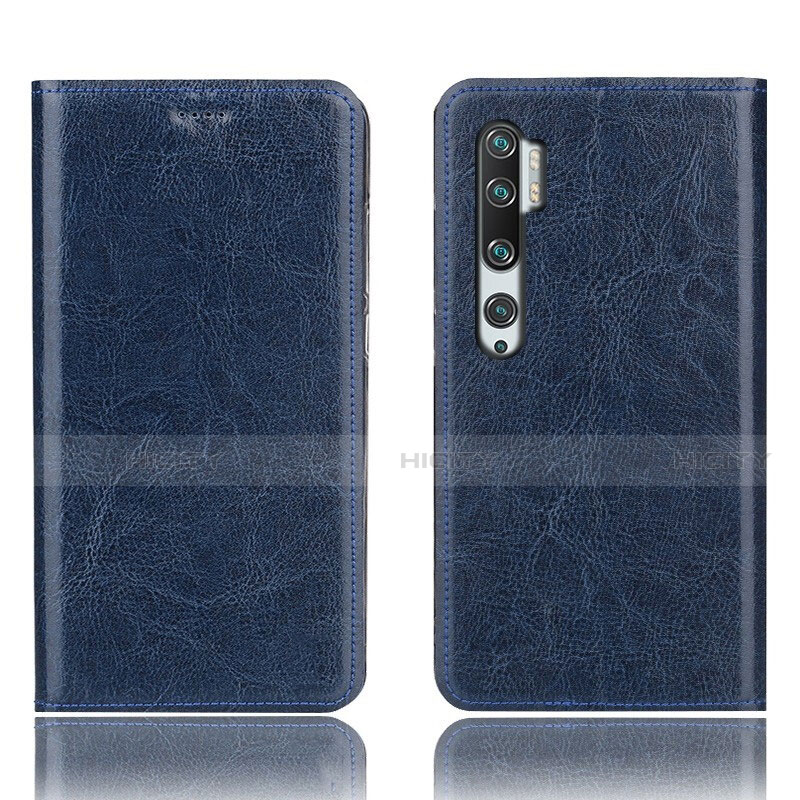 Custodia Portafoglio In Pelle Cover con Supporto T12 per Xiaomi Mi Note 10 Pro Blu