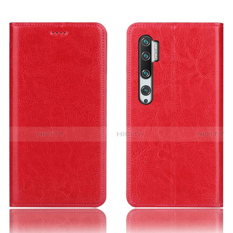 Custodia Portafoglio In Pelle Cover con Supporto T12 per Xiaomi Mi Note 10 Pro Rosso