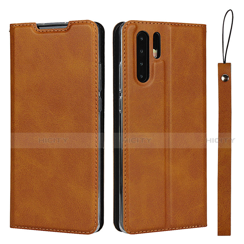 Custodia Portafoglio In Pelle Cover con Supporto T14 per Huawei P30 Pro Arancione