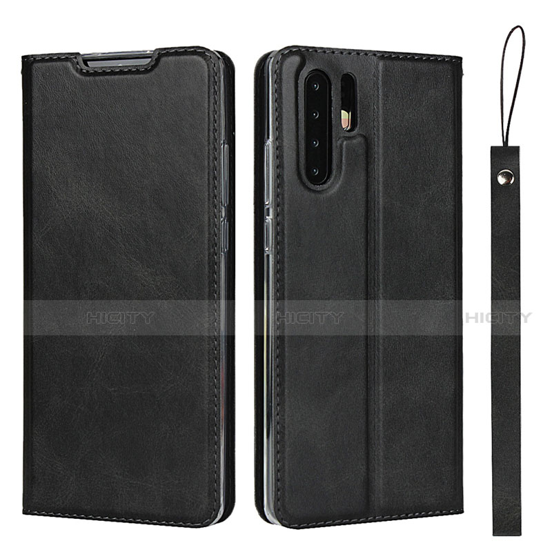 Custodia Portafoglio In Pelle Cover con Supporto T14 per Huawei P30 Pro Nero