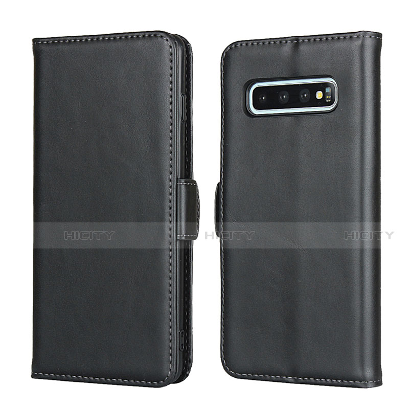 Custodia Portafoglio In Pelle Cover con Supporto T14 per Samsung Galaxy S10 Plus Nero