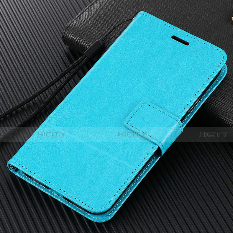 Custodia Portafoglio In Pelle Cover con Supporto T14 per Xiaomi Mi Note 10 Pro Cielo Blu