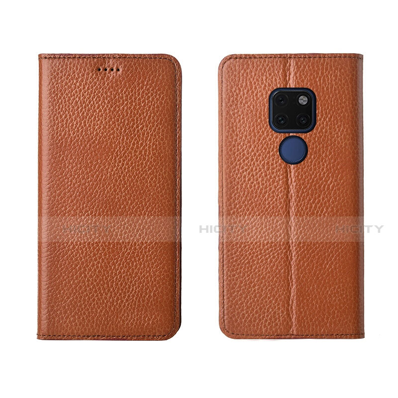 Custodia Portafoglio In Pelle Cover con Supporto T15 per Huawei Mate 20 Arancione