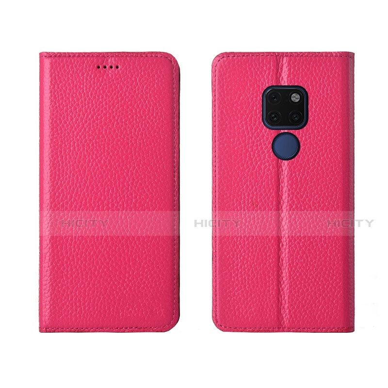 Custodia Portafoglio In Pelle Cover con Supporto T15 per Huawei Mate 20 Rosa Caldo