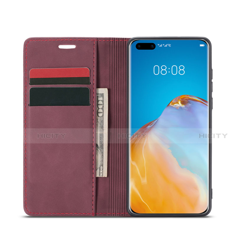 Custodia Portafoglio In Pelle Cover con Supporto T15 per Huawei P40 Pro