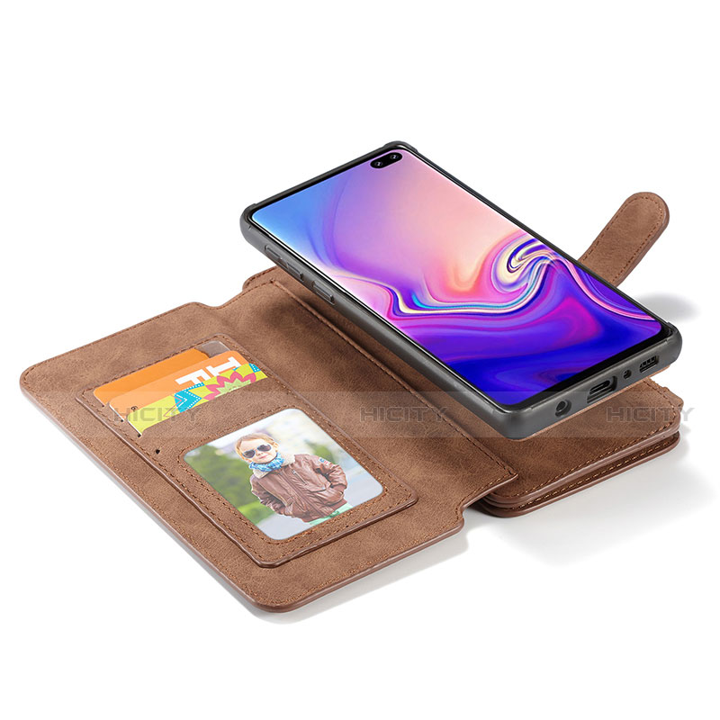 Custodia Portafoglio In Pelle Cover con Supporto T15 per Samsung Galaxy S10 Plus