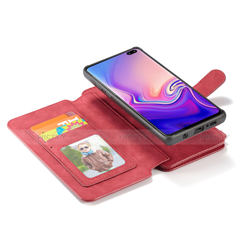 Custodia Portafoglio In Pelle Cover con Supporto T15 per Samsung Galaxy S10 Plus