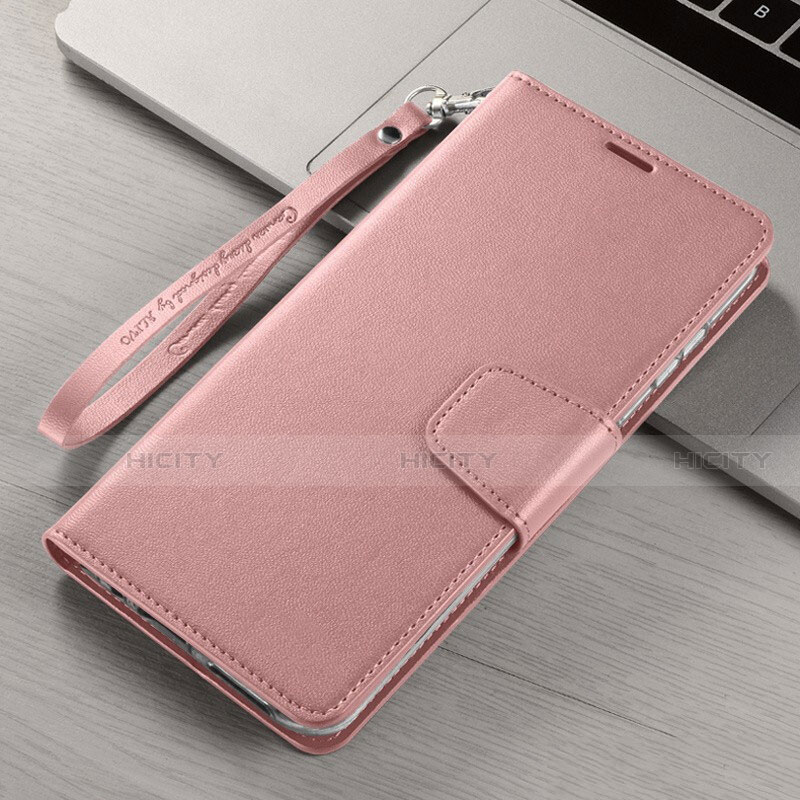 Custodia Portafoglio In Pelle Cover con Supporto T15 per Xiaomi Mi Note 10 Oro Rosa