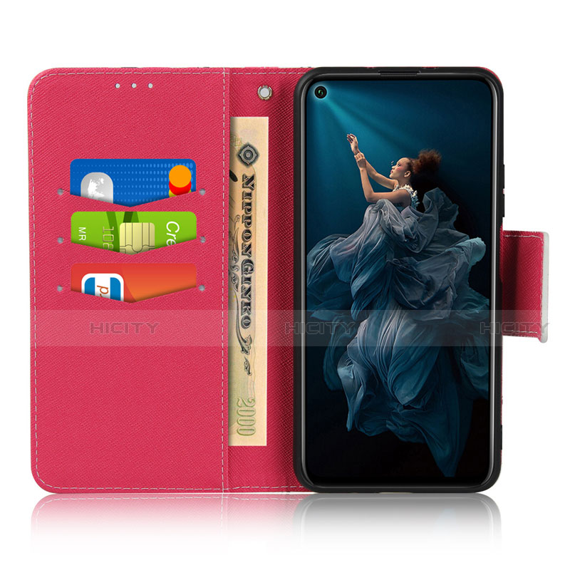 Custodia Portafoglio In Pelle Cover con Supporto T16 per Huawei Honor 20