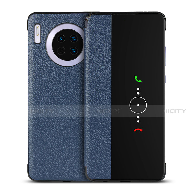 Custodia Portafoglio In Pelle Cover con Supporto T16 per Huawei Mate 30 Blu