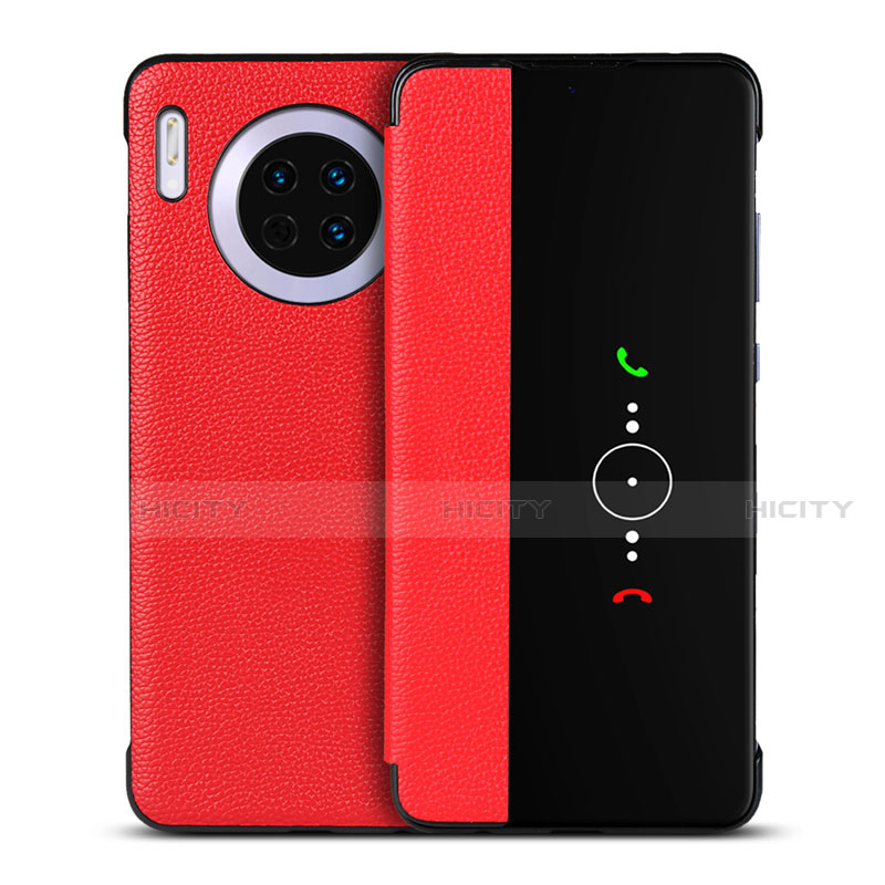 Custodia Portafoglio In Pelle Cover con Supporto T16 per Huawei Mate 30 Rosso