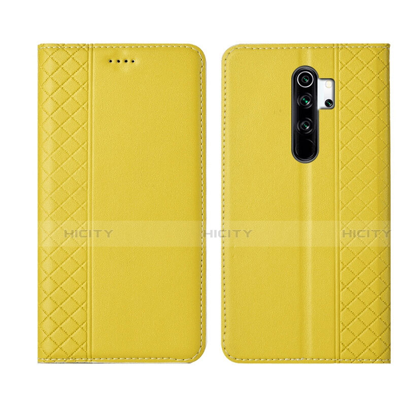 Custodia Portafoglio In Pelle Cover con Supporto T16 per Xiaomi Redmi Note 8 Pro Giallo