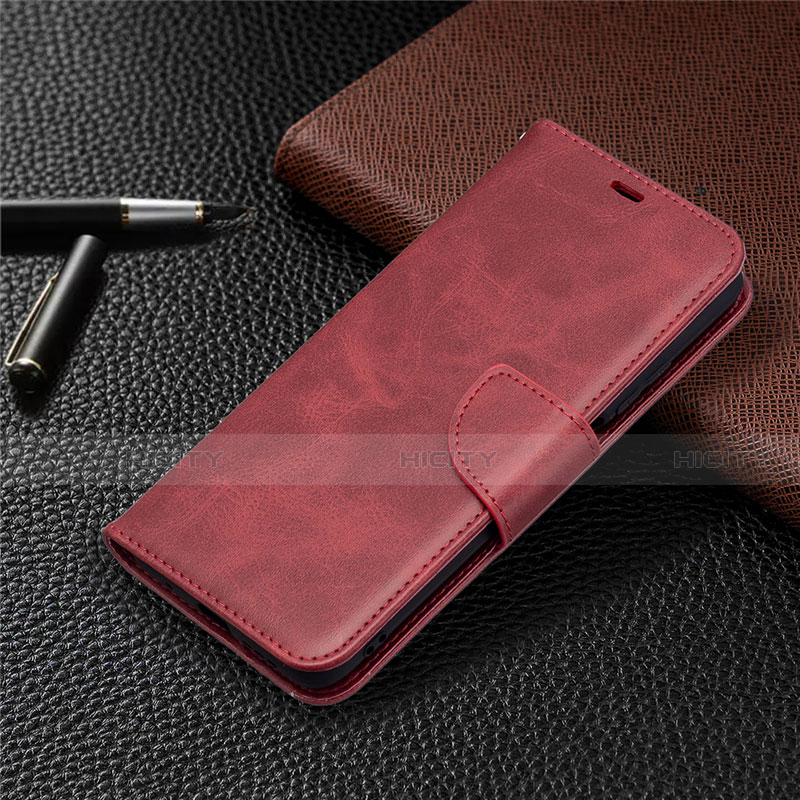 Custodia Portafoglio In Pelle Cover con Supporto T18 per Xiaomi Poco M3 Rosso