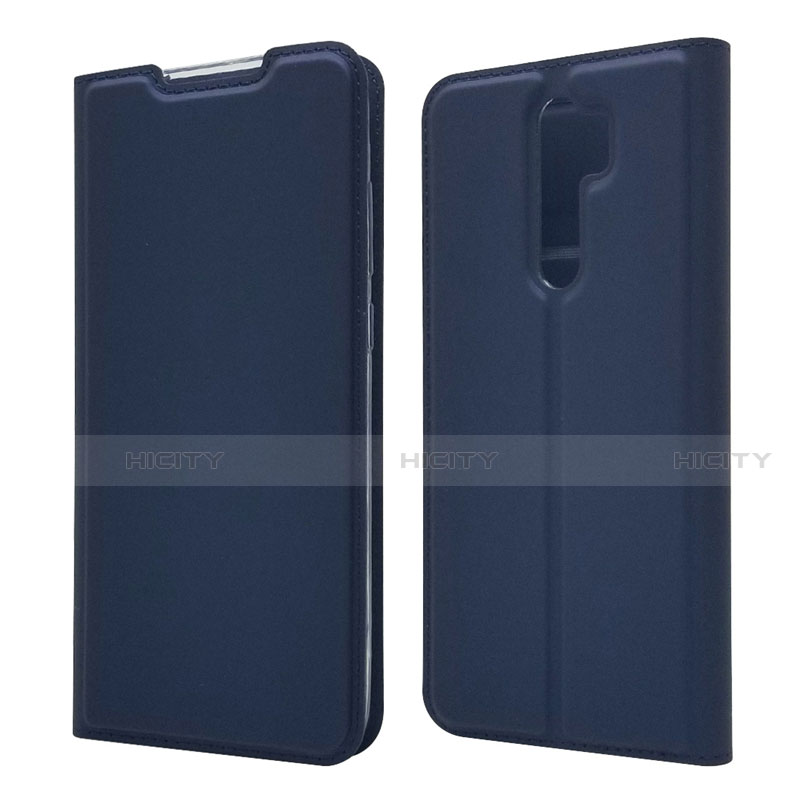 Custodia Portafoglio In Pelle Cover con Supporto T18 per Xiaomi Redmi Note 8 Pro Blu