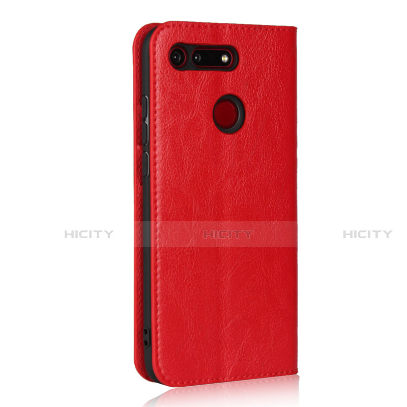 Custodia Portafoglio In Pelle Cover con Supporto T19 per Huawei Honor View 20 Rosso
