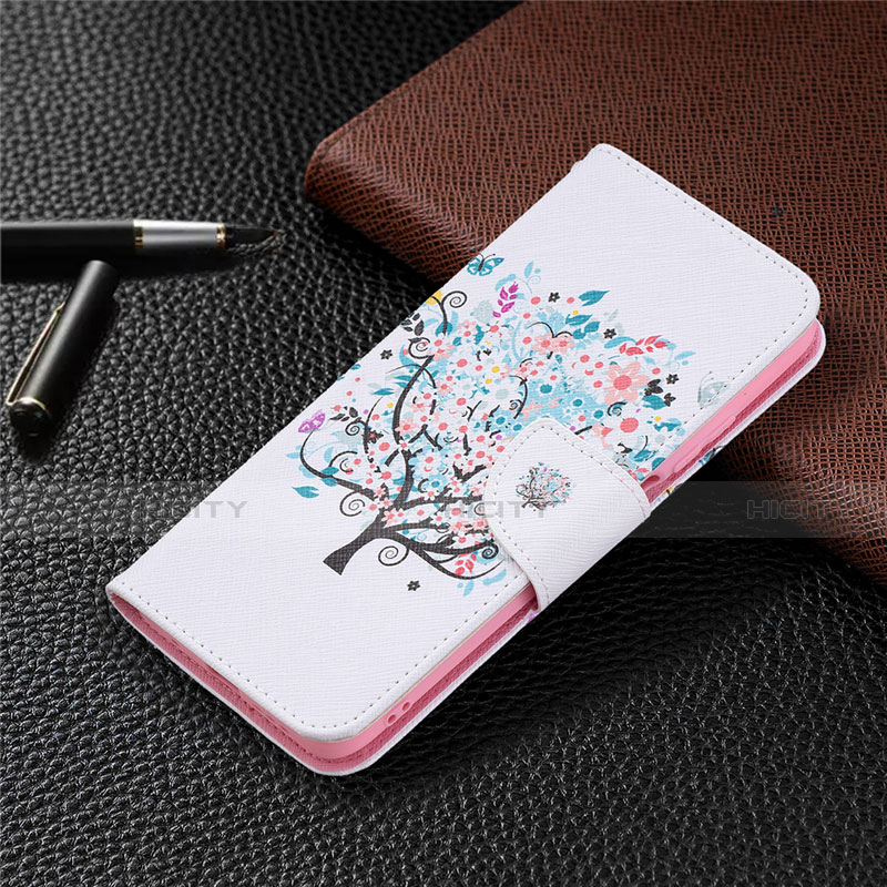 Custodia Portafoglio In Pelle Cover con Supporto T19 per Xiaomi Poco M3 Bianco