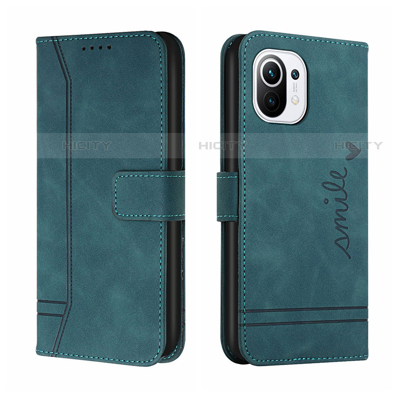 Custodia Portafoglio In Pelle Cover con Supporto T22 per Xiaomi Mi 11 5G Verde