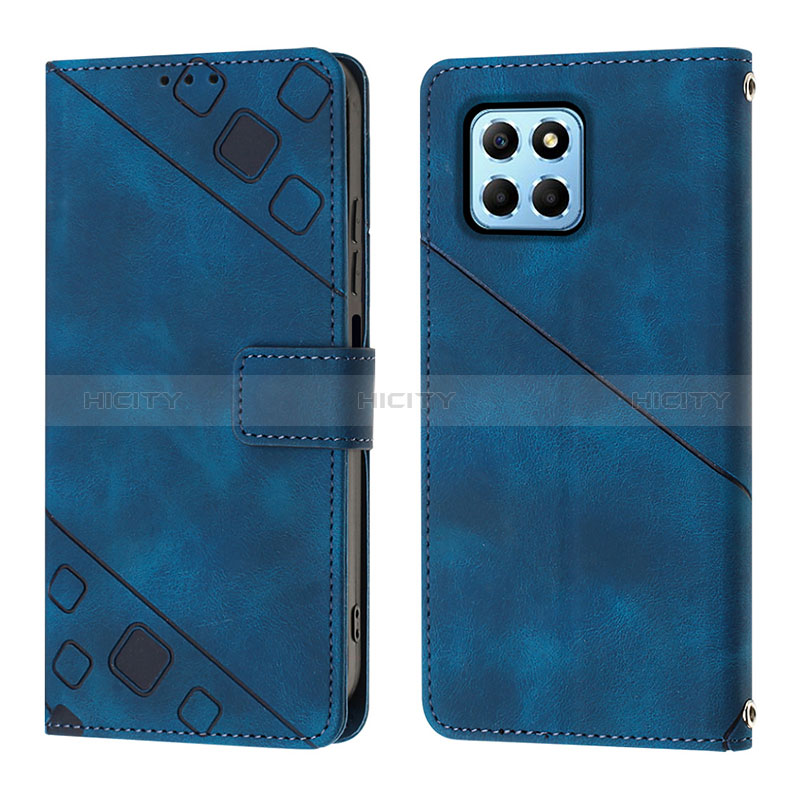 Custodia Portafoglio In Pelle Cover con Supporto Y01B per Huawei Honor X8 5G