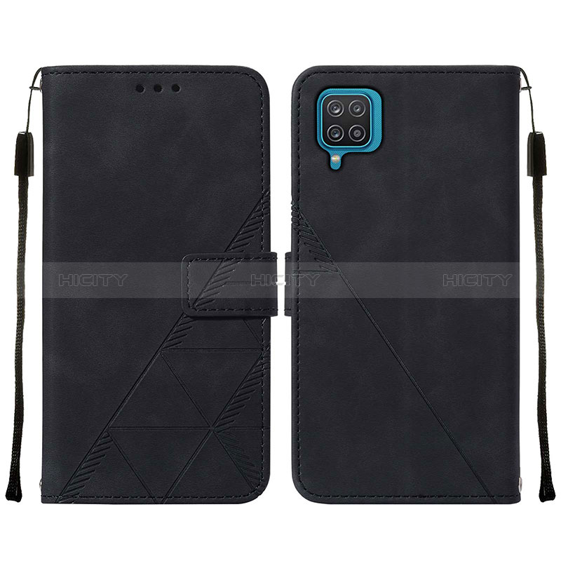 Custodia Portafoglio In Pelle Cover con Supporto Y01B per Samsung Galaxy M12 Nero