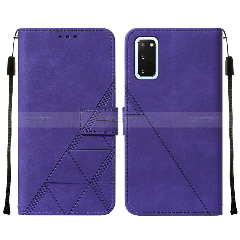 Custodia Portafoglio In Pelle Cover con Supporto Y01B per Samsung Galaxy S20 5G Viola