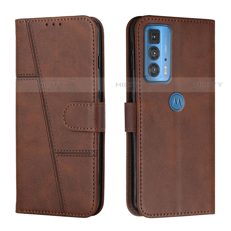 Custodia Portafoglio In Pelle Cover con Supporto Y01X per Motorola Moto Edge S Pro 5G Marrone