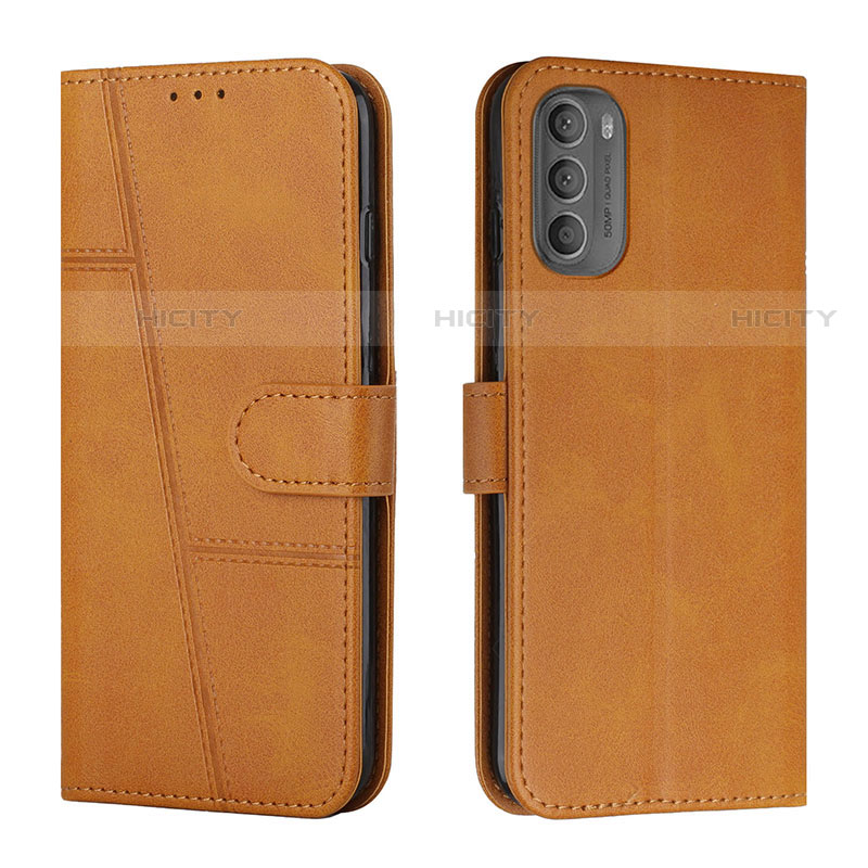 Custodia Portafoglio In Pelle Cover con Supporto Y01X per Motorola Moto G31 Marrone Chiaro