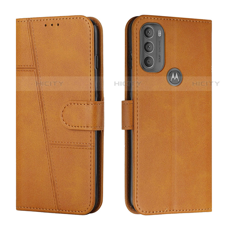Custodia Portafoglio In Pelle Cover con Supporto Y01X per Motorola Moto G71 5G Marrone Chiaro
