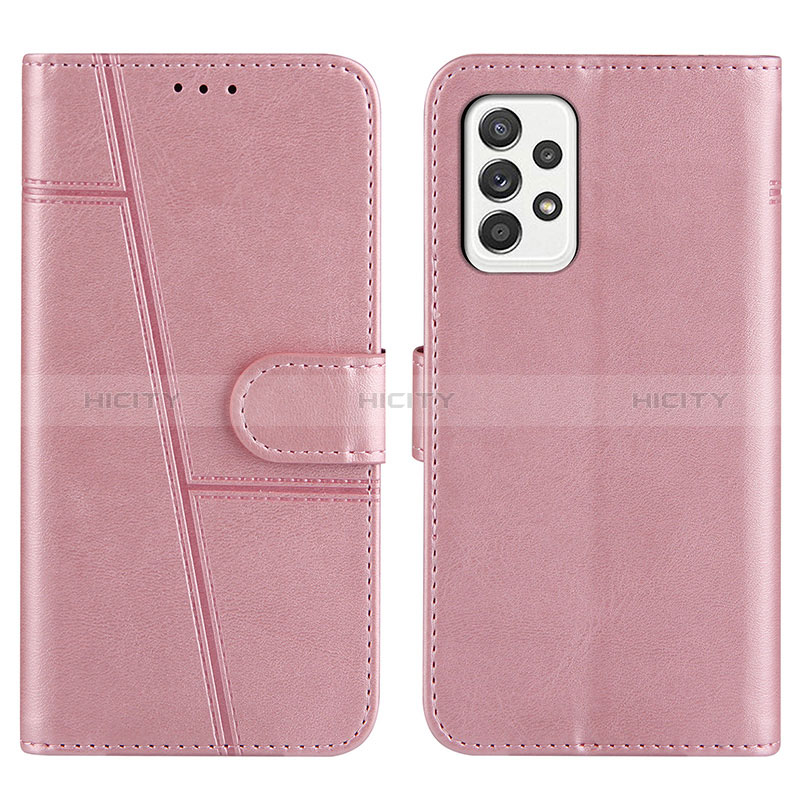 Custodia Portafoglio In Pelle Cover con Supporto Y01X per Samsung Galaxy A52s 5G Oro Rosa