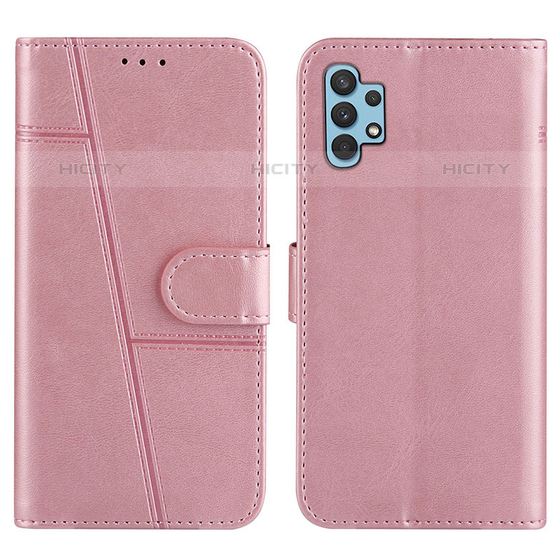 Custodia Portafoglio In Pelle Cover con Supporto Y01X per Samsung Galaxy M32 5G Oro Rosa