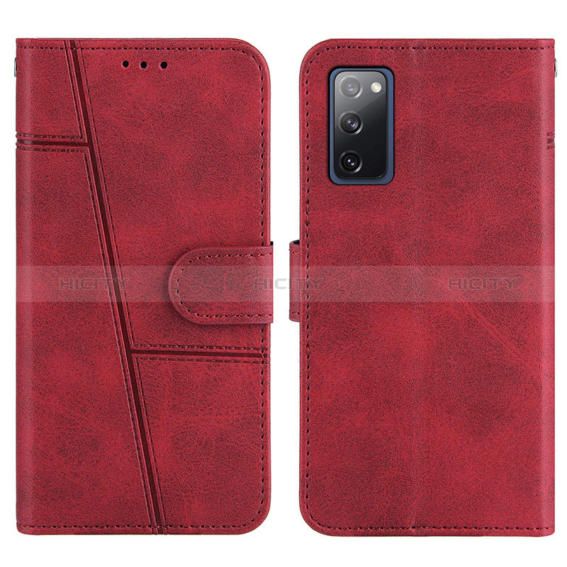 Custodia Portafoglio In Pelle Cover con Supporto Y01X per Samsung Galaxy S20 FE 5G Rosso