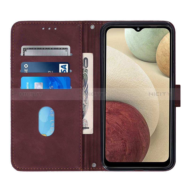 Custodia Portafoglio In Pelle Cover con Supporto Y02B per Samsung Galaxy A12 Nacho
