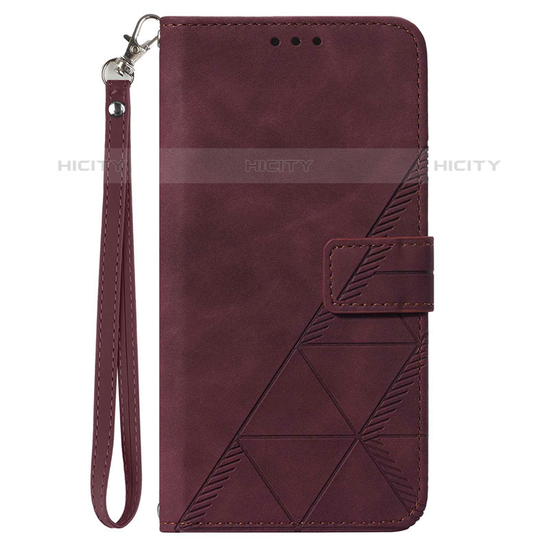 Custodia Portafoglio In Pelle Cover con Supporto Y02B per Samsung Galaxy M33 5G Rosso Rosa
