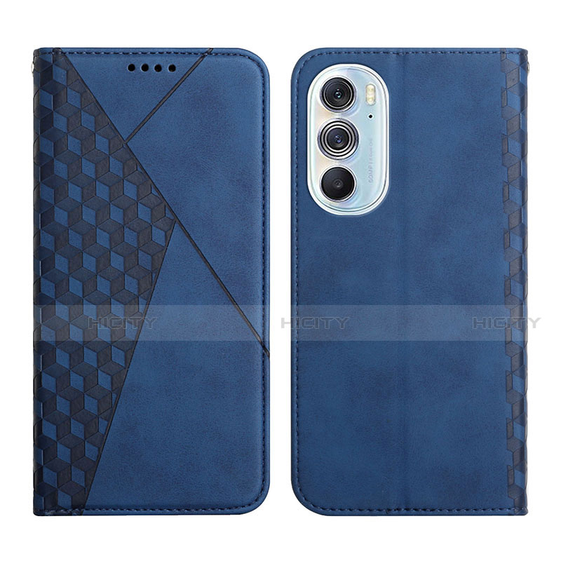 Custodia Portafoglio In Pelle Cover con Supporto Y02X per Motorola Moto Edge 30 Pro 5G Blu