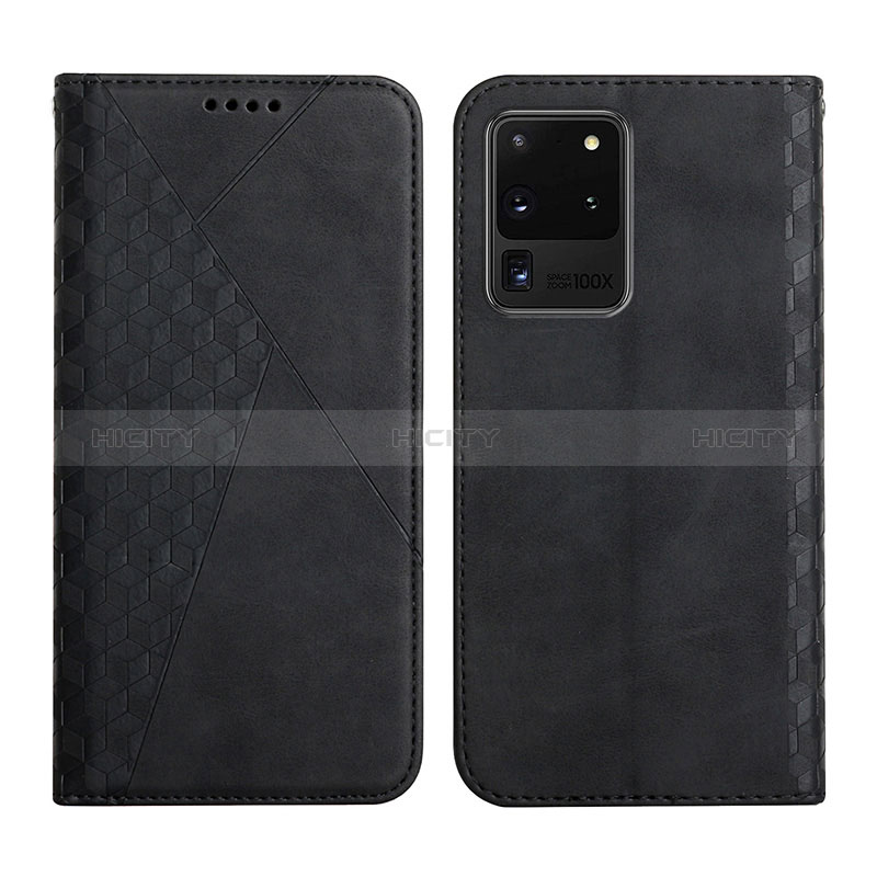 Custodia Portafoglio In Pelle Cover con Supporto Y02X per Samsung Galaxy S20 Ultra 5G Nero