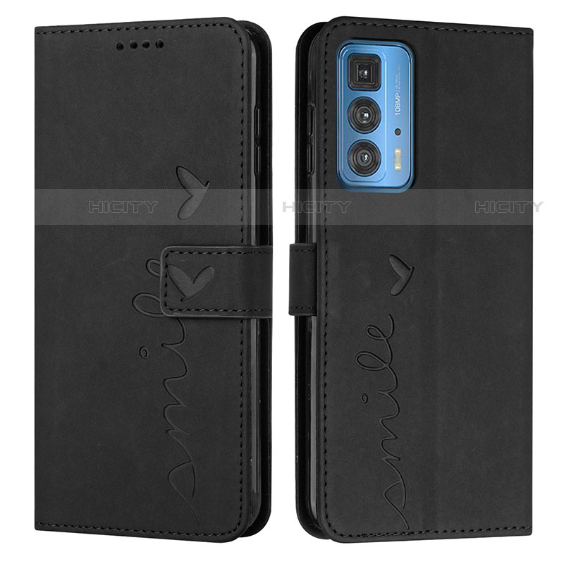 Custodia Portafoglio In Pelle Cover con Supporto Y03X per Motorola Moto Edge 20 Pro 5G Nero