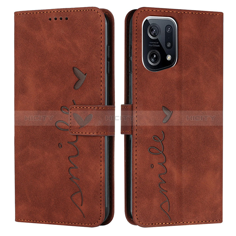 Custodia Portafoglio In Pelle Cover con Supporto Y03X per Oppo Find X5 5G